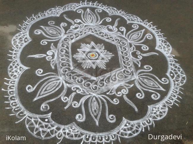 Rangoli: DD MOTHERS DAY WHITE KOLAM