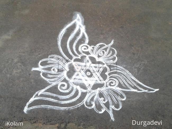 Rangoli: dd star sangu kolam