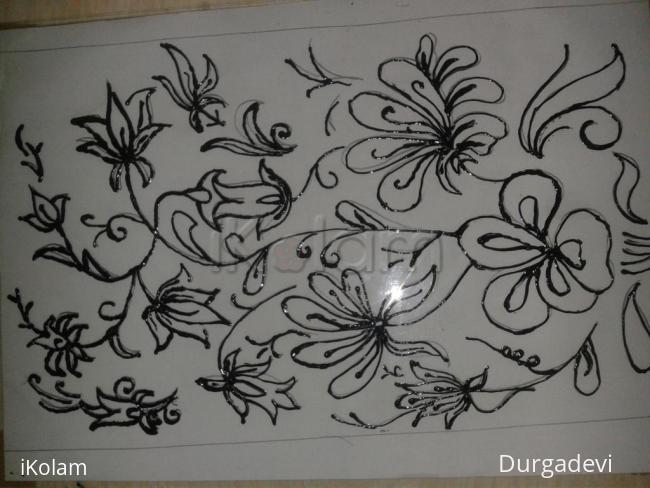 Rangoli: dd flower design