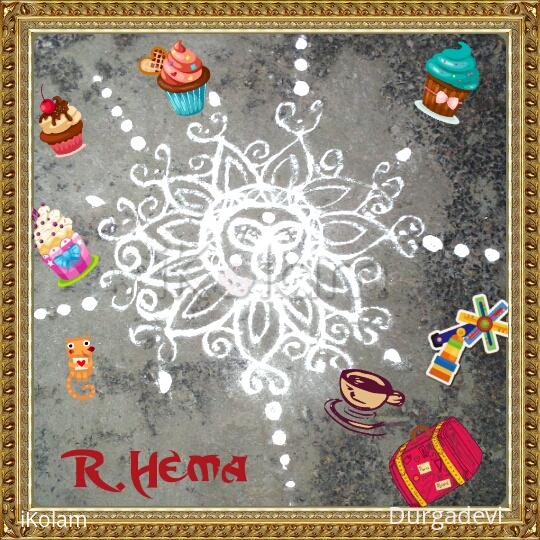 Rangoli: MY Daughter's kolam