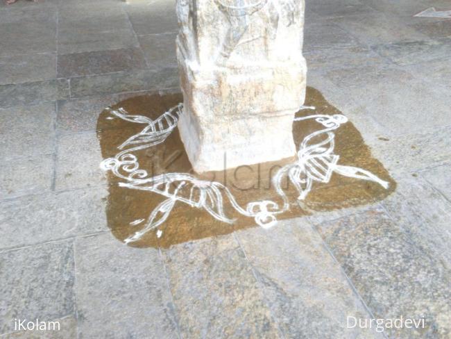 Rangoli: DD MADHURAI MEENATCHI TEMPLE KOLAM 3