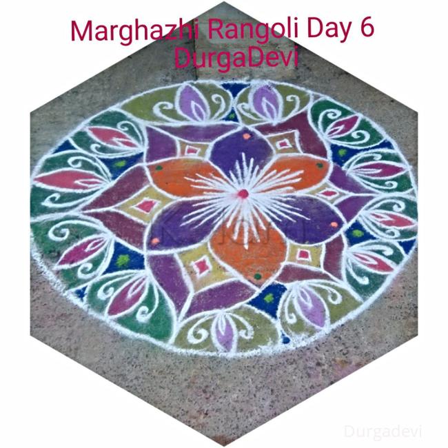 Rangoli: Marghazhi kolam day 6