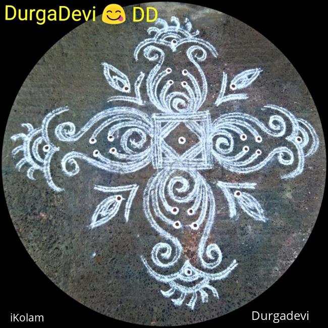 Rangoli: Apartment kolam or kutti or Daily kolam