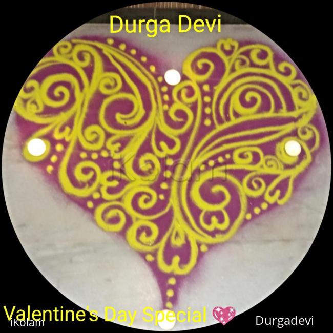 Rangoli: Valentine's Day Special Sanskar Bharthi Rangoli 3