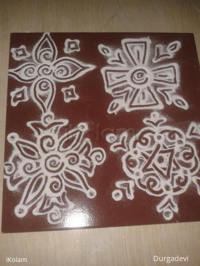 Rangoli: apartment kolam 1