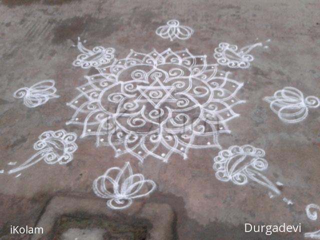 Rangoli: DD star deepam lotus kolam