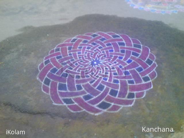 Rangoli: double coloured rangoli