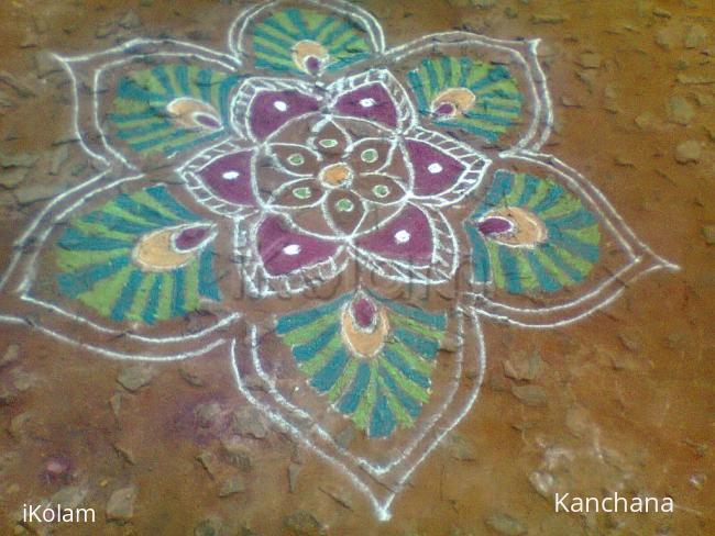 Rangoli: rangoli with light and dark shades