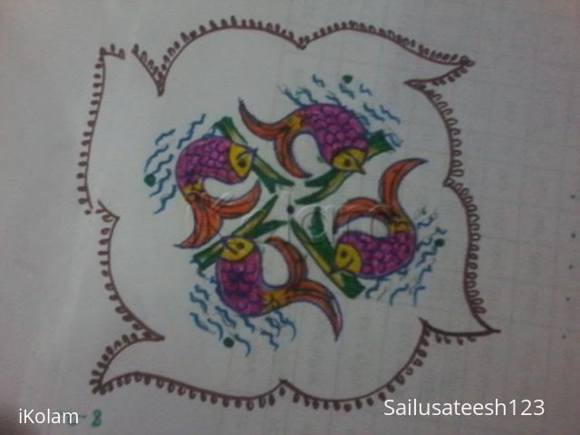 Rangoli: Fish kolam