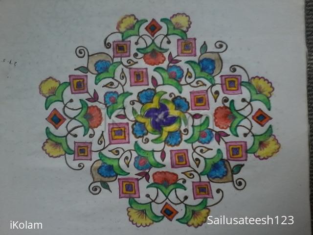 Rangoli: flower garden2