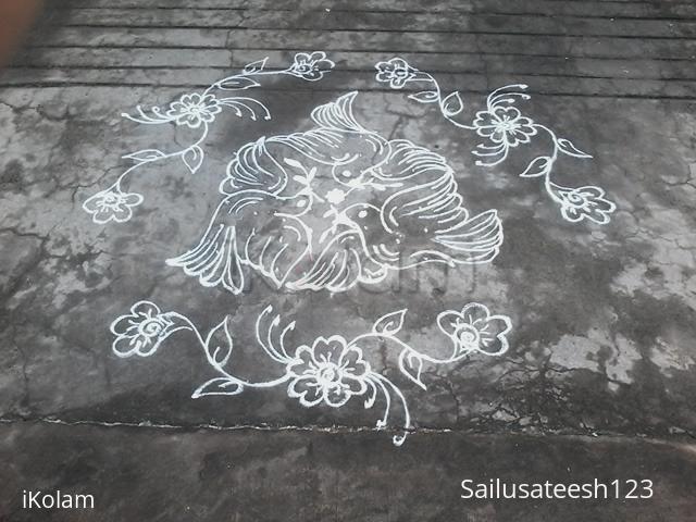 Rangoli: Birds kolam