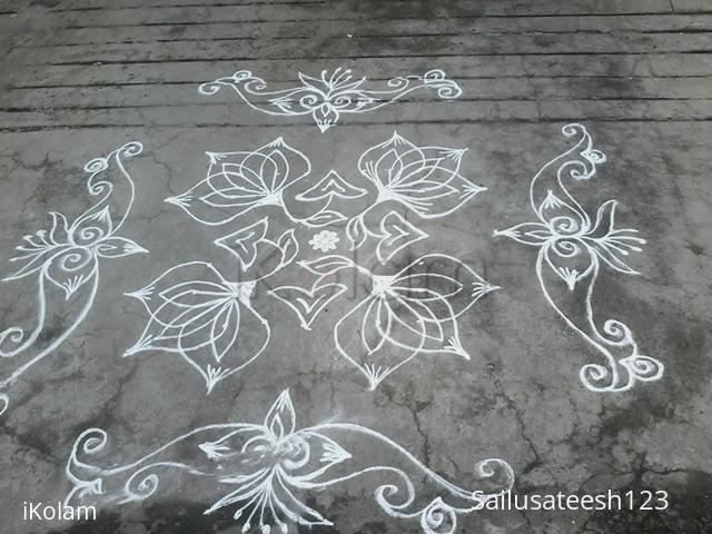 Rangoli: Daily kolam with 7-7 dots