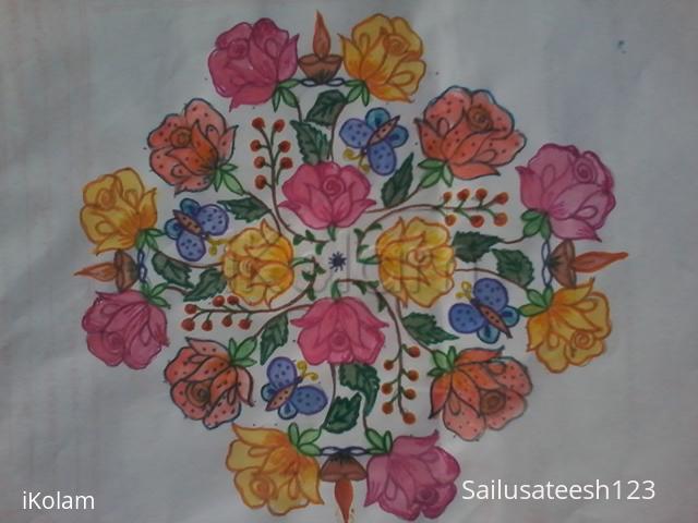 Rangoli: Rose garden