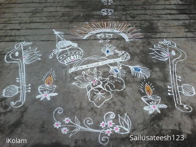 Rangoli: Krishnaastami rangoli