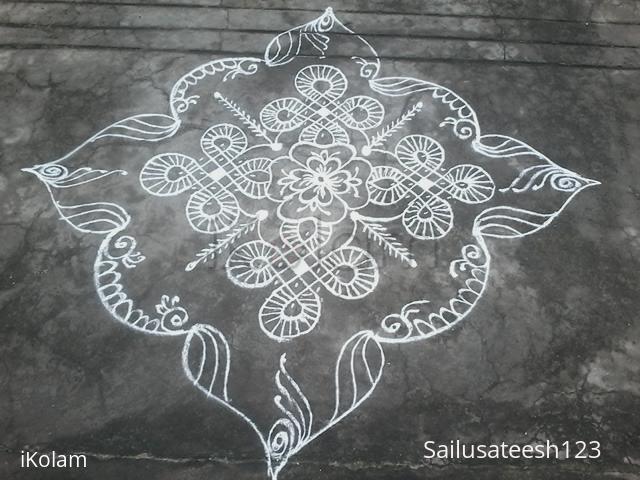 Rangoli: Chikku with flower