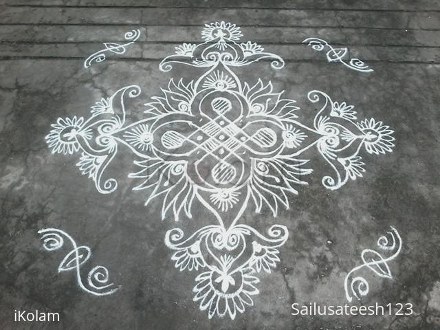 Rangoli: Chikku with decoration.