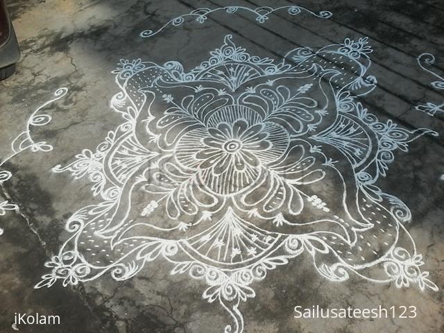 Rangoli: Freehand design...