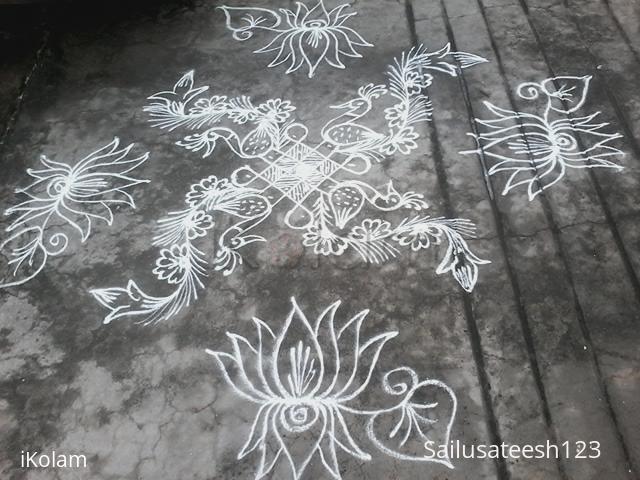 Rangoli: Simple daily kolam