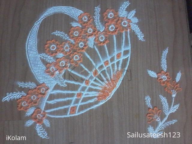 Rangoli: Navratri 6th day