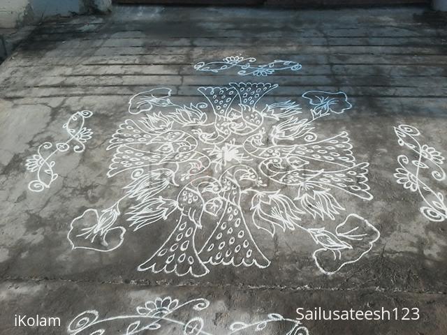 Rangoli: Peacocks.....