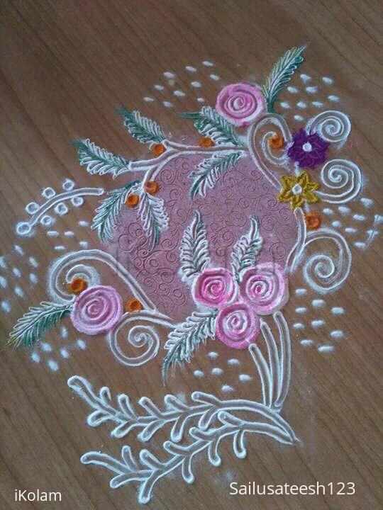 Rangoli: roses rangoli