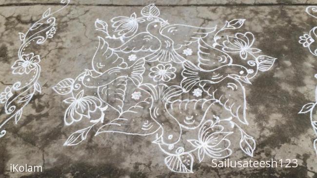 Rangoli: Flying birds