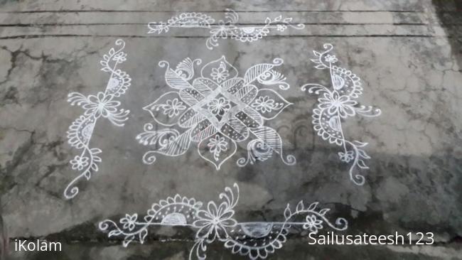 Rangoli: Free hand design...