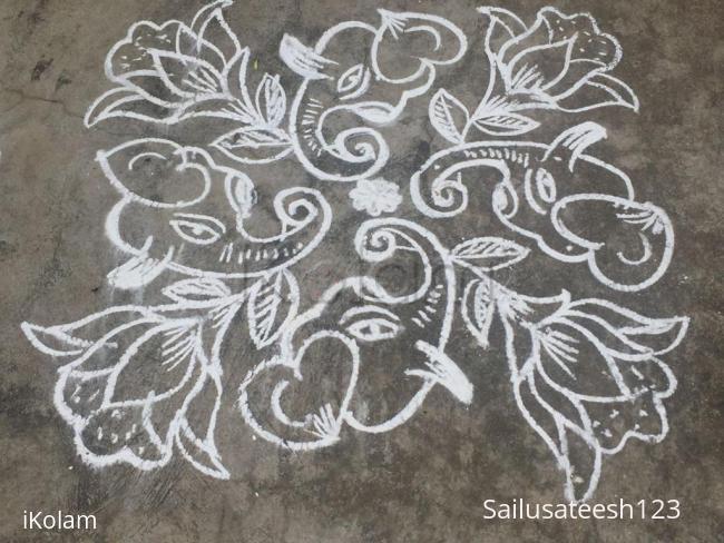 Rangoli: Happy durgaastami....