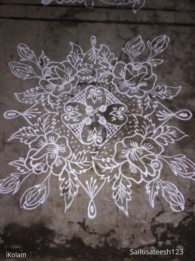 Rangoli: Roses rangoli