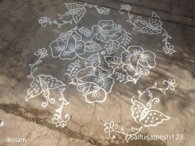 Rangoli: Roses....