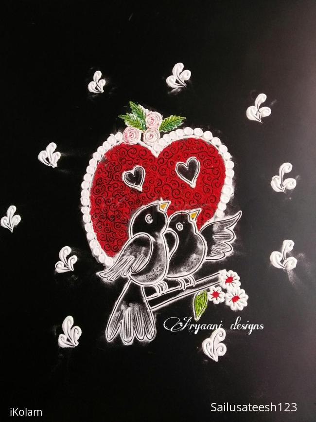 Rangoli: Cute birds...