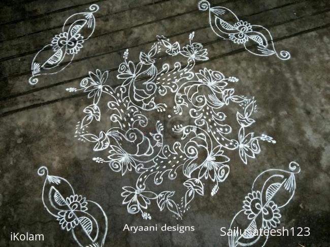 Rangoli: Sanku peacocks...