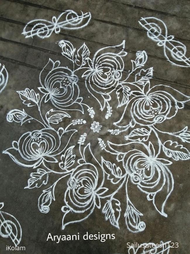 Rangoli: Different roses...