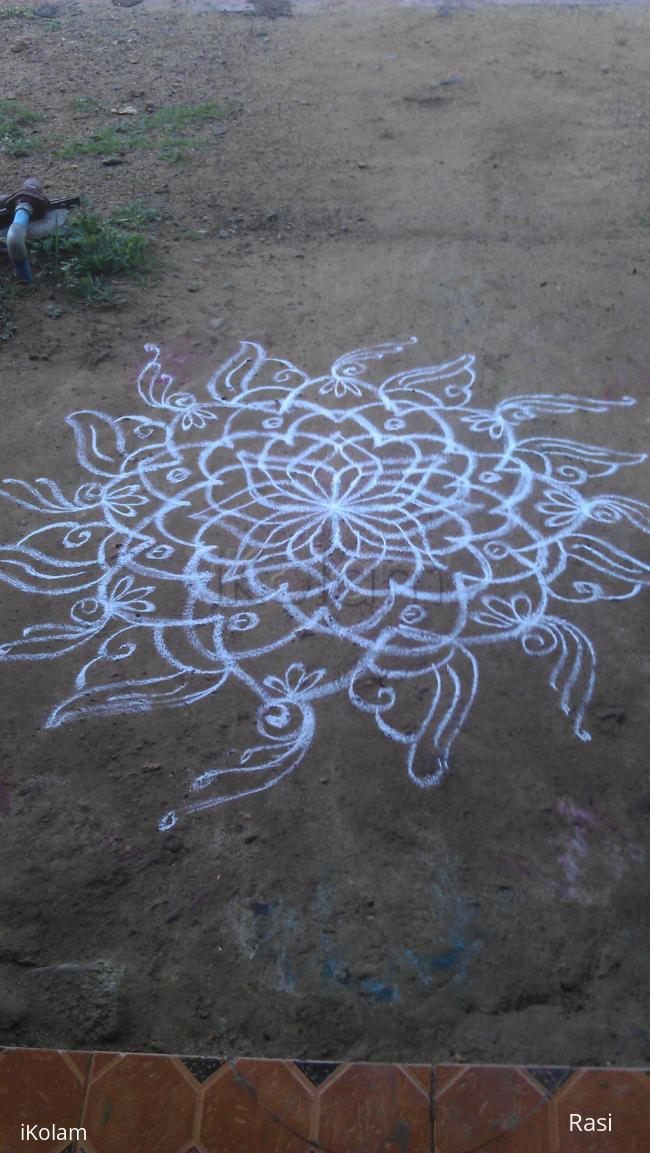 Rangoli: Rangoli with sangu kolam