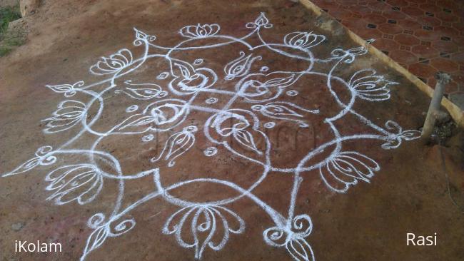 Rangoli: Freehand Lotus Rangoli