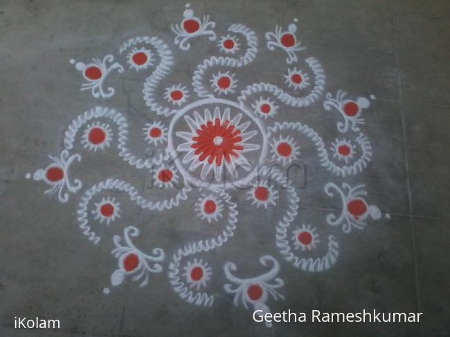 Rangoli: Orange delight kolam