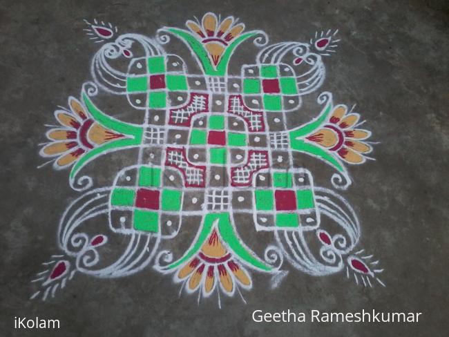 Rangoli: Decorated chikku kolam!