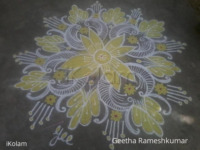 Rangoli: Navarathri Special! Day-3 yellow!!