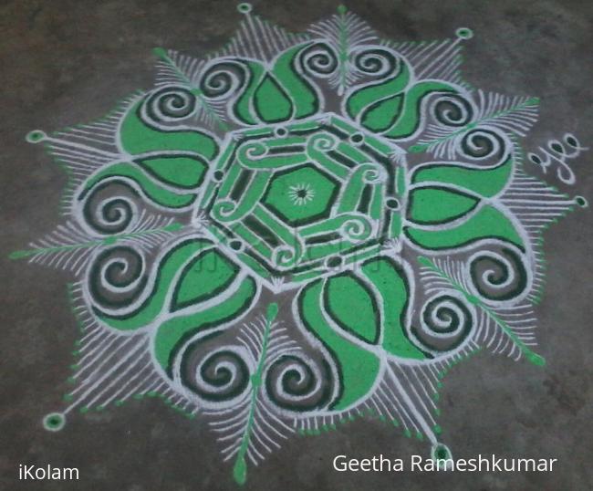 Rangoli: Navarathri Special! Day-4 Green!!