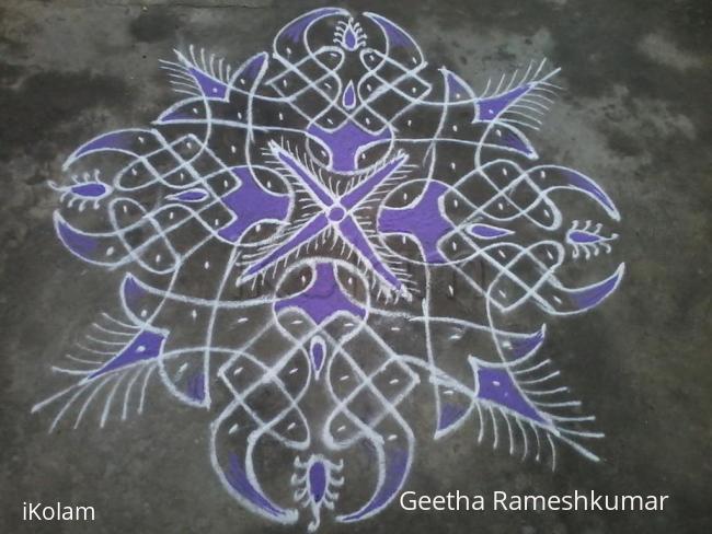 Rangoli: Small chikku kolam!