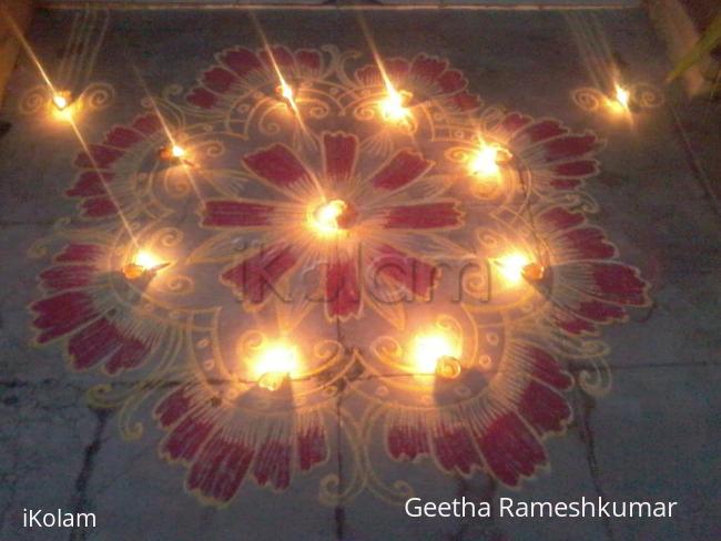 Rangoli: Karthigai kolam-2