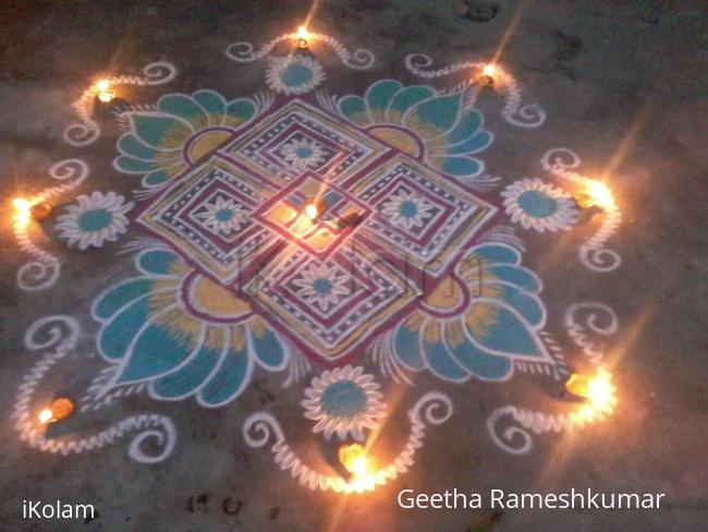 Rangoli: Karthigai kolam-3