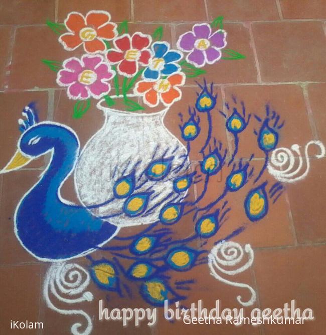 Rangoli: My birthday kolam!