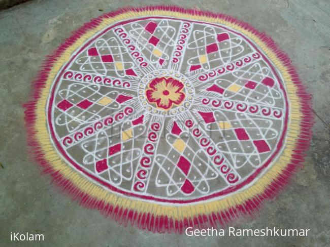 Rangoli: Fusion  kolam!