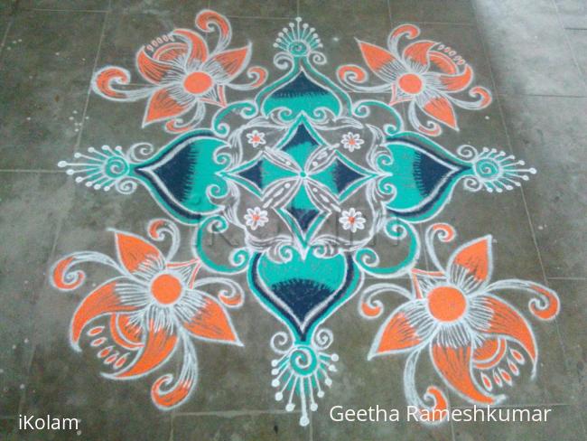 Rangoli: Margazhi kolam_17! Happy new year friends!