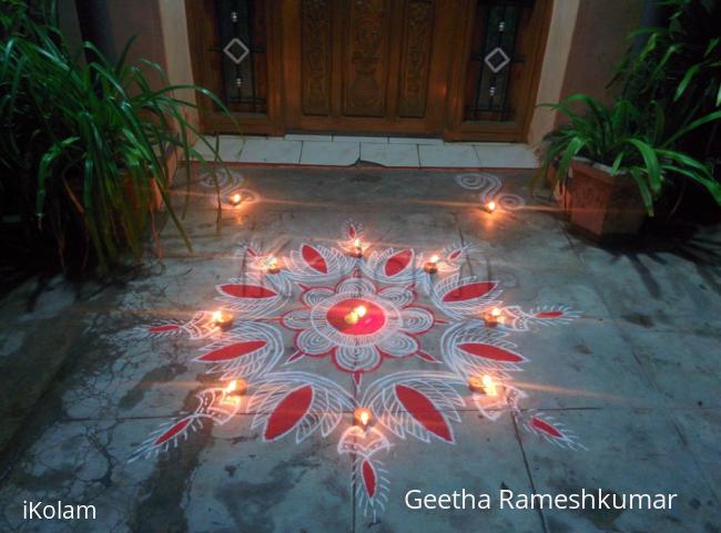 Rangoli: Happy karthigai deepam! 