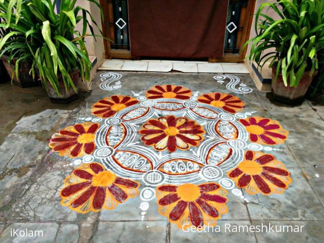 Rangoli: Margazhi kolam 17! Happy New year friends 2018!