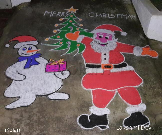 Rangoli: christmas rangoli.