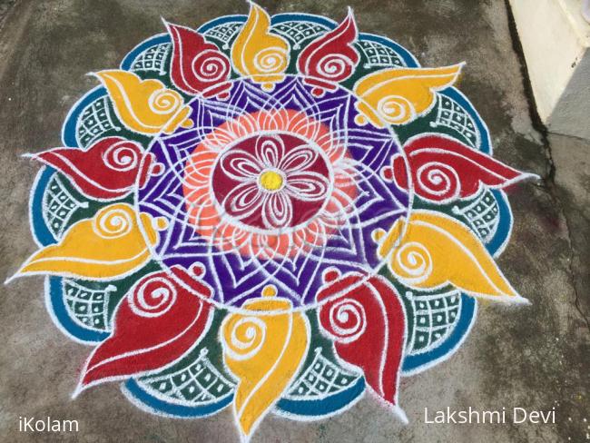 Rangoli: Vaikunta Ekadesi kolam