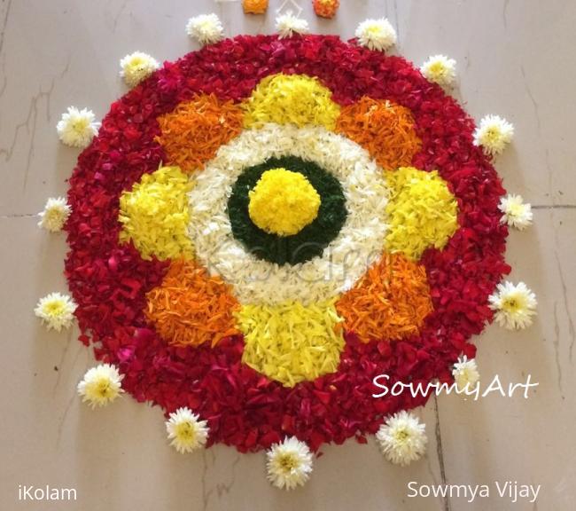 Rangoli: Onam Floral designs-Onam Pookalam